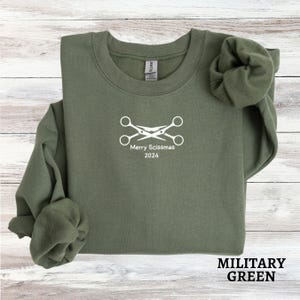 Christmas Sweatshirt, Merry Scissmas 2024 Sweater, Minimalist Subtle Lesbian Pride Christmas Crewneck, LGBTQIA+ WLW Christmas Gifts for Her
