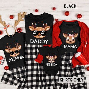 Reindeer Family Christmas Shirt,Personalized Christmas Family Shirt,Custom Family Name Tee,Funny Christmas Tee, Gift For Christmas,Xmas Gift