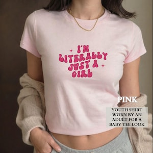 Ich bin buchstäblich nur ein Mädchen-Shirt, Girly Mädchen-Baby-T-Shirt, nette Mädchen-Geschenke, buchstäblich nur ein Mädchen-Baby-Puppen-T-Stück, lustiges Mädchen-Geschenke, BFF Hemden