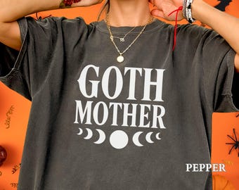 Halloween Mom Shirt, Comfort Colors Mom T-Shirt, Funny Goth Mother Halloween Shirt, Halloween Mama Tee, Spooky Mom T, Halloween Gift for Mom