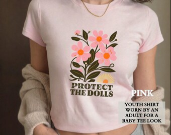 Trans Pride Baby Tee,Protect The Dolls Baby Tee,Gender Equality Shirt,Trans Kids Shirt,Human Rights Activist Tee,Feminist Shirt,Gift for Her
