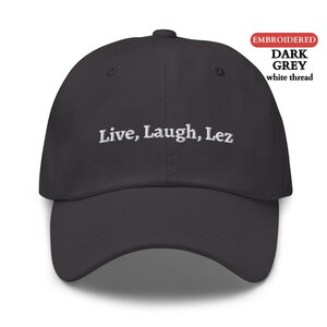 Personalized EMBROIDERED Hat, Custom Lesbian Pride Live, Laugh, Lez Embroidered Cap, Funny Embroidered Gift for Her, LGBTQIA Girlfriend Gift