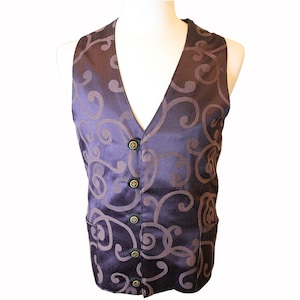 The VM Mens Waistcoat - Maroon Tapestry Victorian Waistcoat Handmade Steampunk Alternative Wedding Vest Fantasy Goth Dark Academia Waistcoat