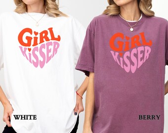 Camiseta Lesbian Pride Comfort Colors®, divertida camiseta lesbiana besadora, top lésbico divertido, camisetas lésbicas, camiseta gay, regalo del mes del orgullo para ella