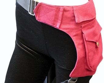 韓国商品/THE MUSEUMVISITOR HEART PRINTED POCKET BELT The VM Pocket Belt With Thigh Strap - Cotton Canvas Cosplay