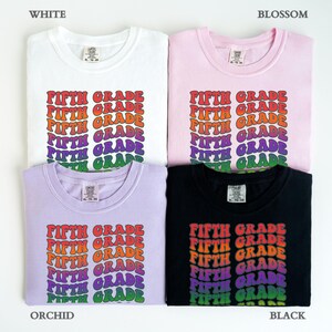 Fifth Grade Teacher Shirt, Comfort Colors 5th Grade Teacher Shirt, Fifth Grade Team Back to School Tee, Elementary Teacher Appreciation Gift
