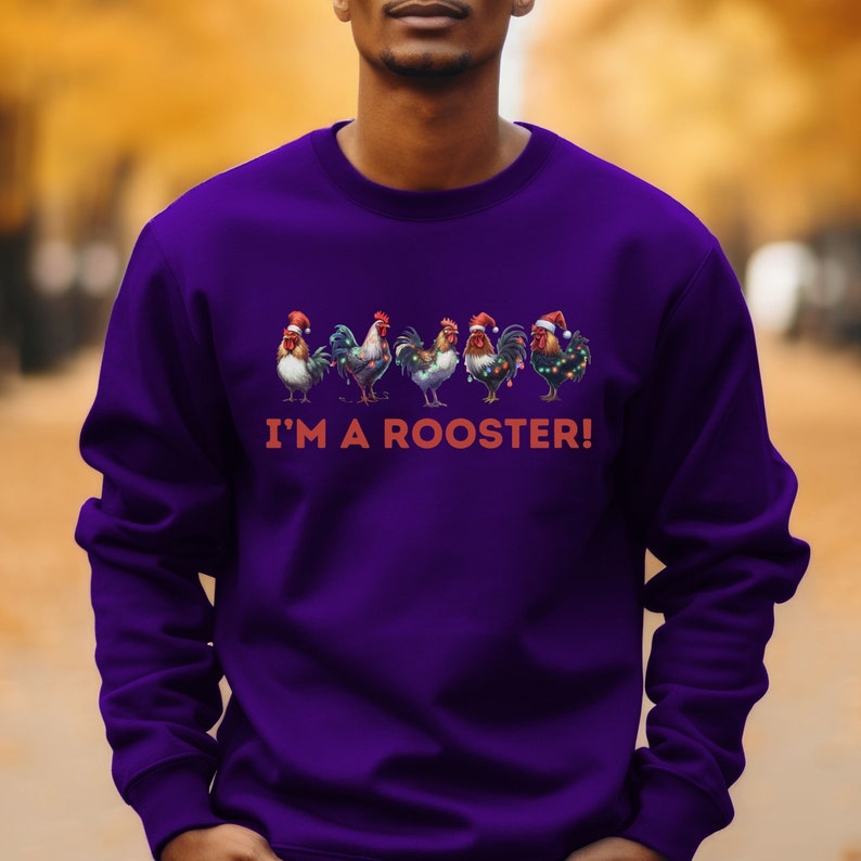 Christmas Chicken Sweatshirt, I'm A Rooster Chicken Sweater, Chicken