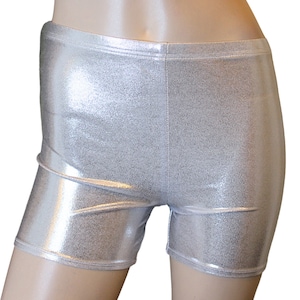 The VM Sparkly Booty Shorts - Holographic Festival Shorts, Roller Derby Unisex Booty Shorts, Sparkly EDM Pole Dance Hot Pants, 90s Y2k Gift
