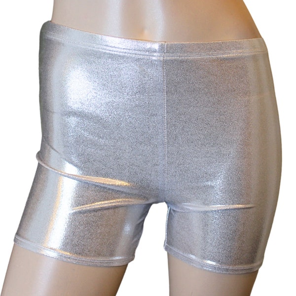 The VM Sparkly Booty Shorts- Holographic Festival Shorts Roller Derby Unisex Booty Shorts Sparkly EDM Pole Dance Hot Pants 90s Y2K Xmas Gift