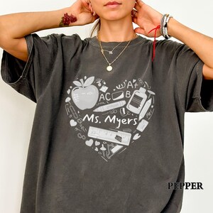 Custom Teacher Name Shirt, Comfort Colors Teacher Shirt, Personalized Teacher Name Shirt, Teacher Gifts, Back to School Teacher Appreciation