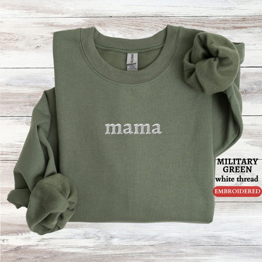 Personalized EMBROIDERED Mama Sweatshirt, Custom Mother's Day