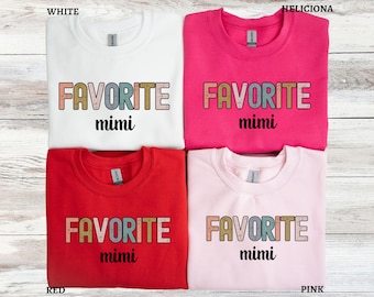 Felpa Mimi preferita, maglione personalizzato con nome della nonna, regalo per la festa della mamma, regalo personalizzato per la nonna, regalo per la nonna, ...