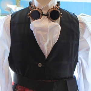 The VM Men&#39;s Waistcoat - Black Tapestry Handmade Victorian Vest Steampunk Alternative Wedding Waistcoat Fantasy Gothic Renaissance Medieval