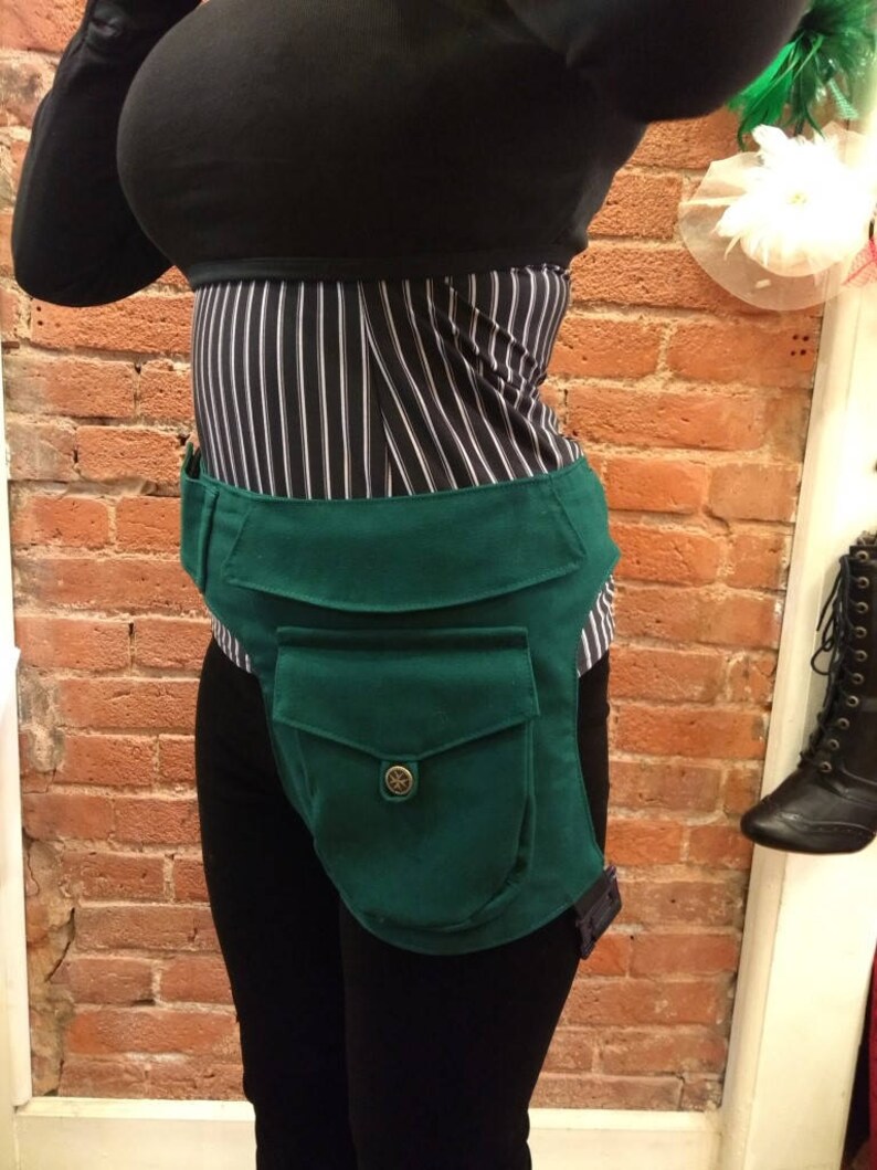 Steampunk Pocket Belt Green