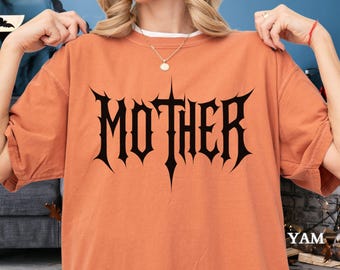 Halloween Mom Shirt, Funny Goth Mother Comfort Colors T-Shirt, Mom Halloween Shirt, Halloween Mama Tee, Spooky Mom T, Halloween Gift for Mom