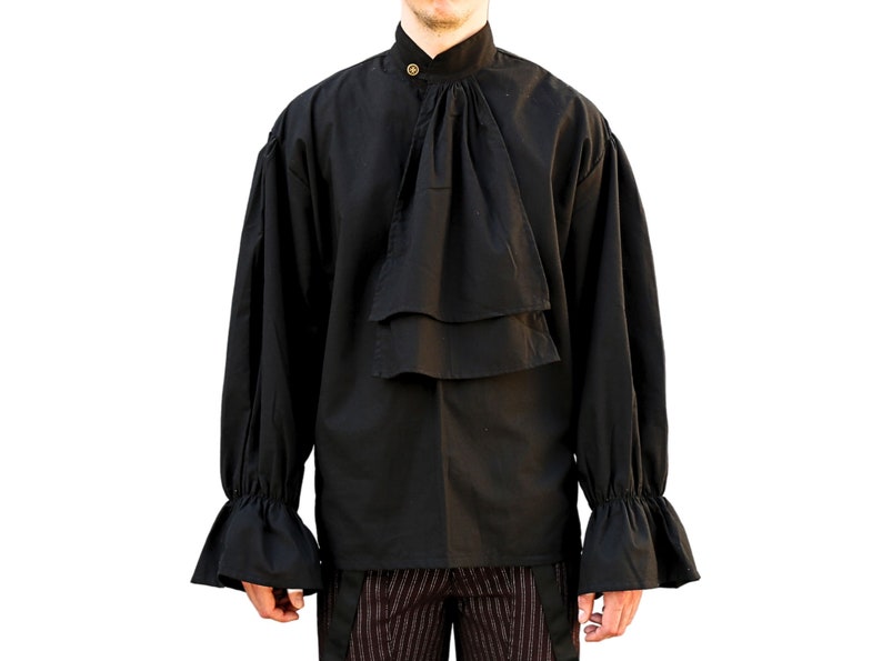 The VM Poet Shirt Victorian Regency Steampunk Medieval Musketeer Mens ...