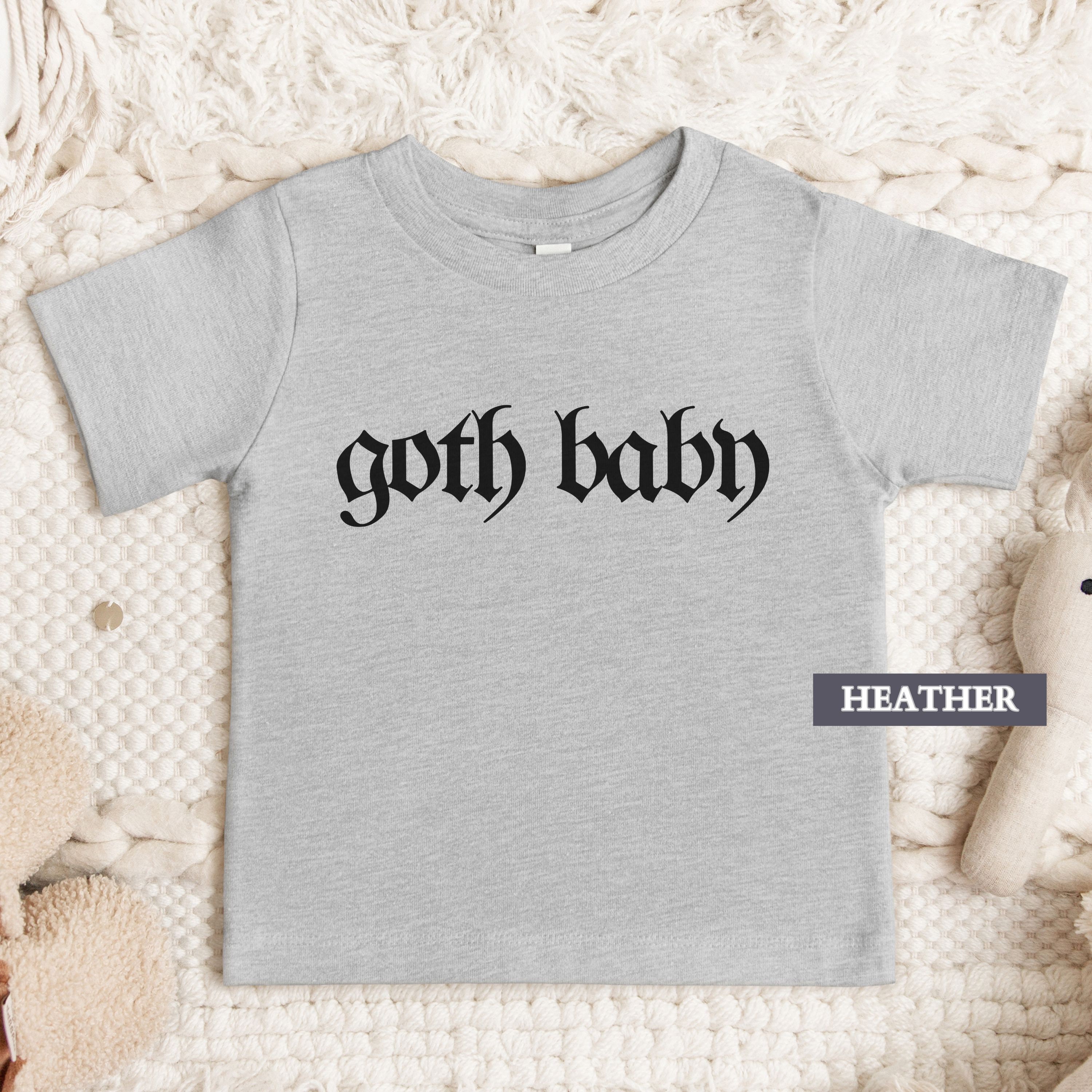 Funny Goth Baby T-Shirt, Baby Shower Gift For Goth Mom, Funny Goth Baby Shirt, Fairy Grunge Y2K 90s Baby Tee, Goth Pregnancy Announcement T