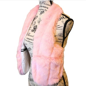 The VM Faux Fur Vest Holster w Pockets -  Barbarian Fake Fur Unisex Holster Vest Open Back Vegan Fur Festival Boho Playa Gift For Cosplayer