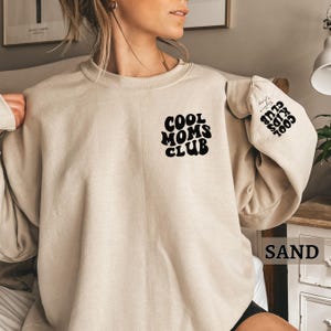 Sudadera personalizada para mamá, suéter personalizado del Club de Mamás Geniales con nombres de niños en la manga, regalo para mamá primeriza, anuncio de embarazo, regalo para el Día de la Madre para mamá