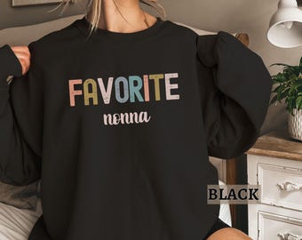 Felpa con il nome della nonna preferita, maglione personalizzato con il nome della nonna, regalo per la festa della mamma, regalo personalizzato per la nonna, regalo per la nonna, ...