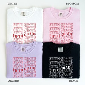 Fifth Grade Teacher Shirt, Comfort Colors 5th Grade Teacher Shirt, Fifth Grade Team Back to School Tee, Elementary Teacher Appreciation Gift