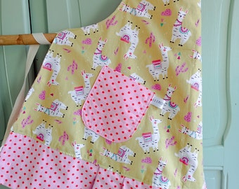 Children's kitchen apron, girl's kitchen apron, children's apron, cotton apron,