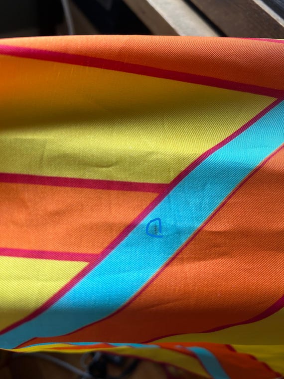 Peter Max Psychedelic Geometric Pattern Silk Scar… - image 7