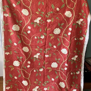 Colefax and Fowler Snow Tree Linen Fabric By the Yard