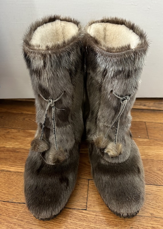 Vintage Pajar Apres Ski Sheepskin Lined Fur Boots 