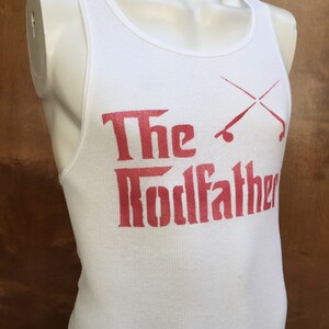 The Rodfather fishing pole Soft Men's Tank Top Singlet Urban Graffiti S M L XL image 5