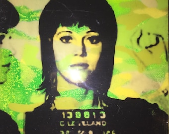 Jane Fonda Celebrity Mugshot 1/100 signed 3D  Art