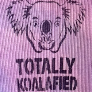 Totally Koalafied Koala handmade graffiti hand-dyed tie-dye tank top 4T 5T