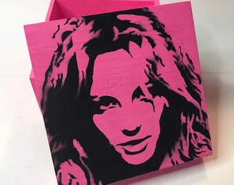 Britney Spears Freed ispirato Rocker Box (per chiavi / monete / note d'amore / gioielli) 4.5 "x3.5"