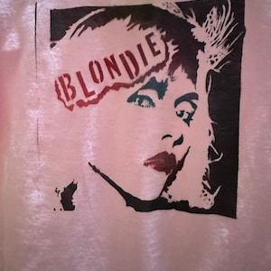 Blondie Debbie Harry inspired t-shirt Medium (10-12) Youth handmade graffiti