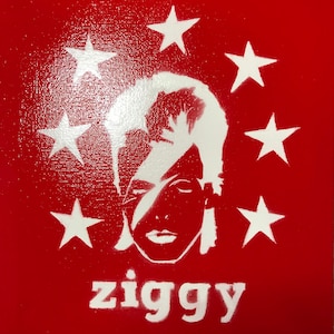 ZIGGY STARDUST david bowie inspired glossy graffiti urban Art 8x10” canvas thin painting