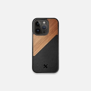 Walnut Rift Real Wood Case iPhone 15/14/13/Pro/Max/Plus MagSafe, iPhone 11/12 Pro/Max/Mini Made in Canada by Keyway Designs image 1