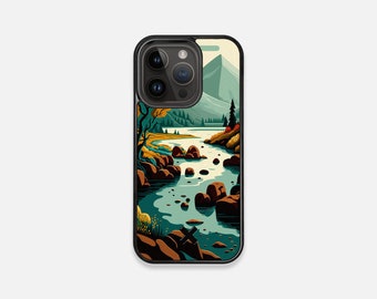 Lodge  Wayfinder Series Handmade and UV Printed Cotton Canvas iPhone X Case  by Keyway