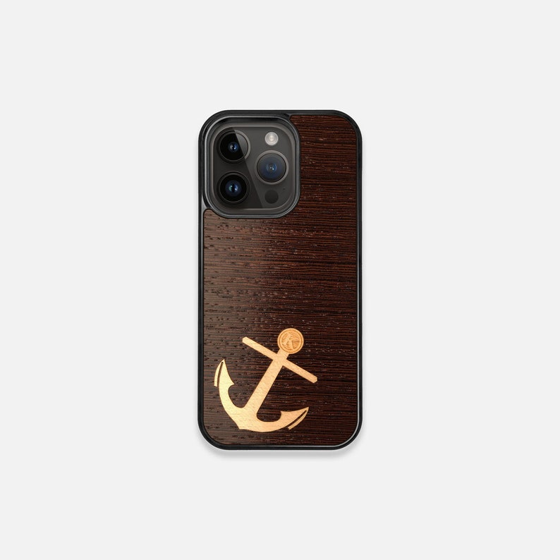 Anchor Real Wood iPhone Case iPhone 14/Pro/Max/Plus MagSafe, iPhone 13/12 Pro/Max/Mini, 11/11 Pro/Max Made in Canada by Keyway Designs image 1