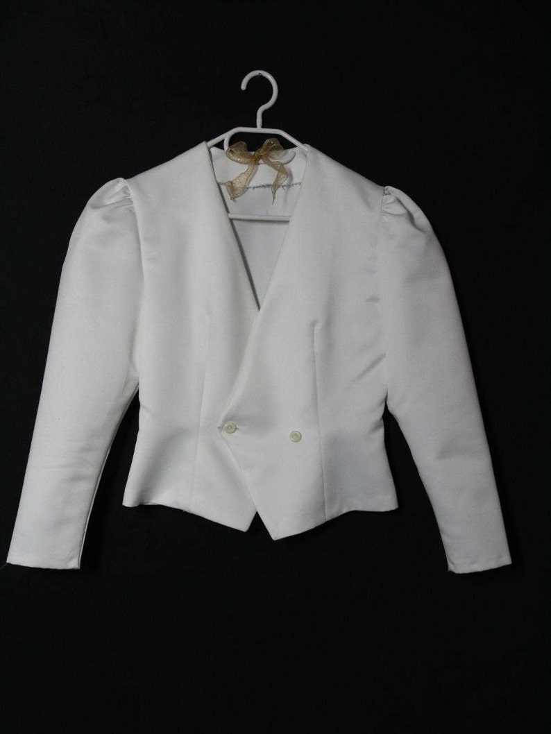 Jacket white Blazer 1980/'s vintageromanticblouse size 38 vintage chic