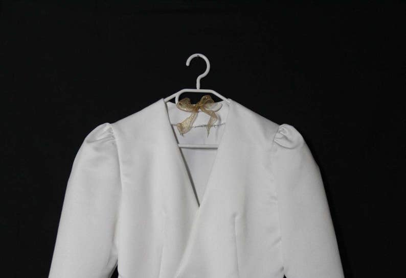 Jacket white Blazer 1980/'s vintageromanticblouse size 38 vintage chic