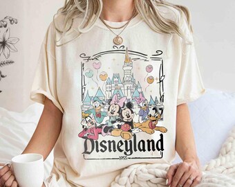 Custom Disneyland Mickey And Friends PNG, Custom Name Disney Family 2025 Clip Art, Retro Disneyland Trip Tee, Disney Family Vacation Shirts