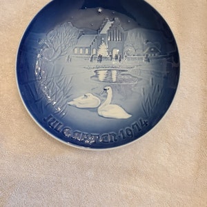 Bing & Grondahl Copenhagen Porcelain Collector Plate 1974