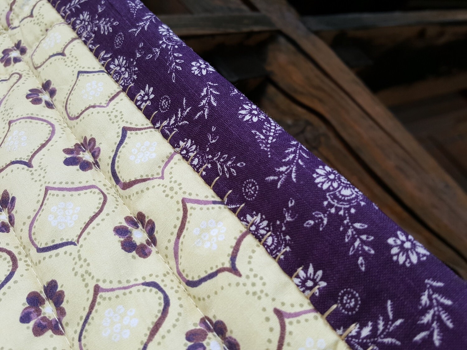 Purple Summer Quilt. Floral Colorful Throw. Ethnic Traditional Blanket ...