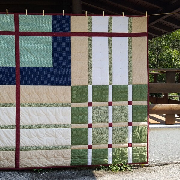 Modern Rustic Quilt - Etsy