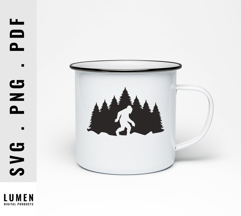 Yeti Svg Sasquatch Svg Big Foot Svg Big Foot In The Forest Svg