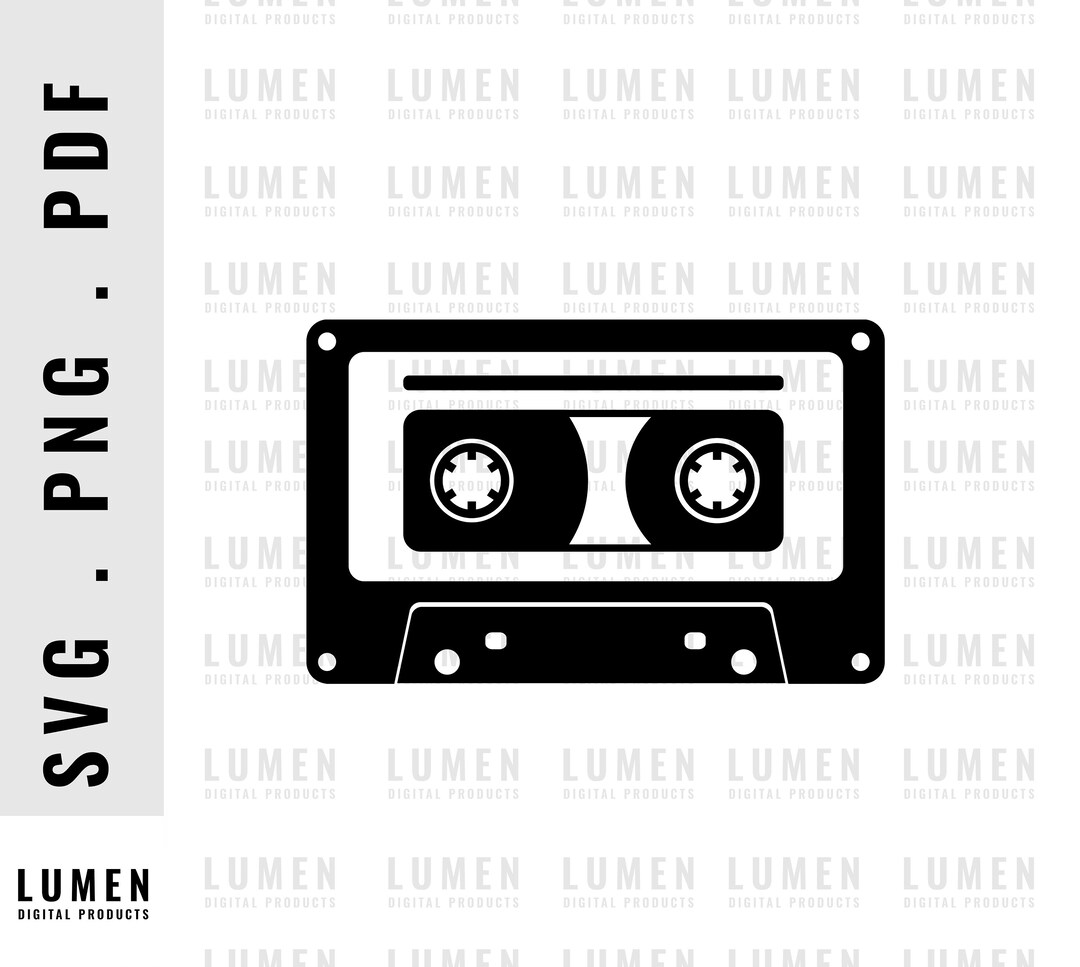 Cassette Tape Svg File, Retro Cassette Svg, Cassette Png, Retro