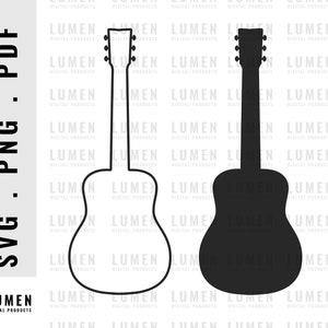 Guitar svg files, classic guitar outline clipart, guitar clipart, guitar svg cricut file