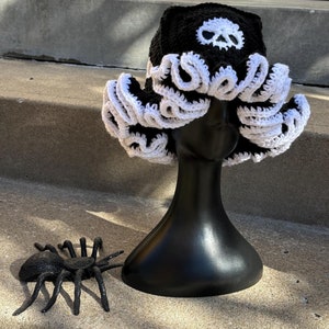 Crochet Skull Bucket Hat