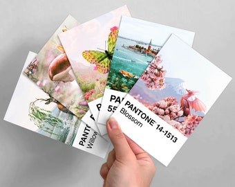 Postcard Set: Pantone Challenge 2023 • A6 Card Bundle • Postcard Packs • Set Of Three, Five and Ten Postcards • Wall Art Decor • Cute Gift