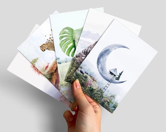 Magical World Poscard Set • 5 Vertical Postcards • Cute A6 Postcard Pack
